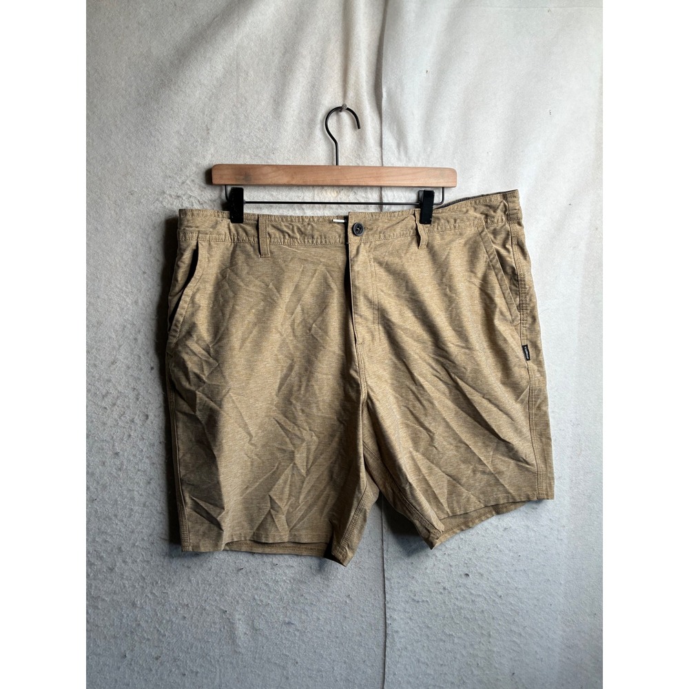 ONeill Hybrid Shorts Mens 38 Khaki Tan Heathered Stretch Quick Dry OG-52